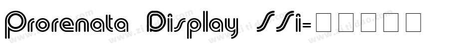 Prorenata Display SSi字体转换
